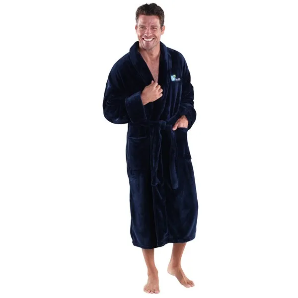 50" Super Soft Micro Fleece Shawl Collar Robe (Q646211)