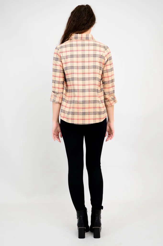 Alexis Top, Retro Plaid, Cotton Flannel