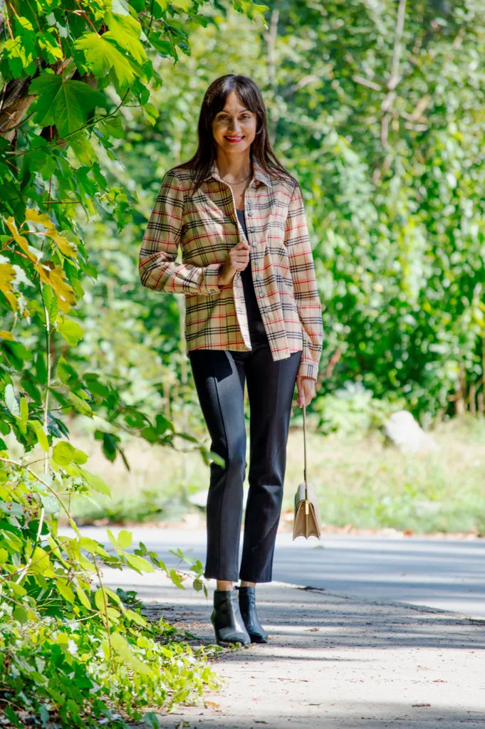 Alexis Top, Retro Plaid, Cotton Flannel