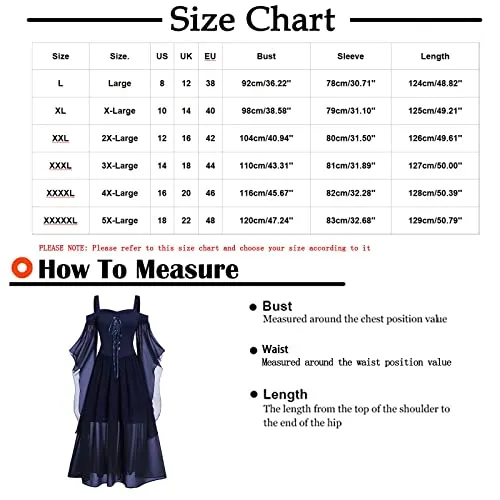 AMhomely Halloween Dress Medieval Costume Women Butterfly Sleeve Maxi Dress Cold Shoulder Steampunk Corset Dress for Women Gothic Clothes Wine