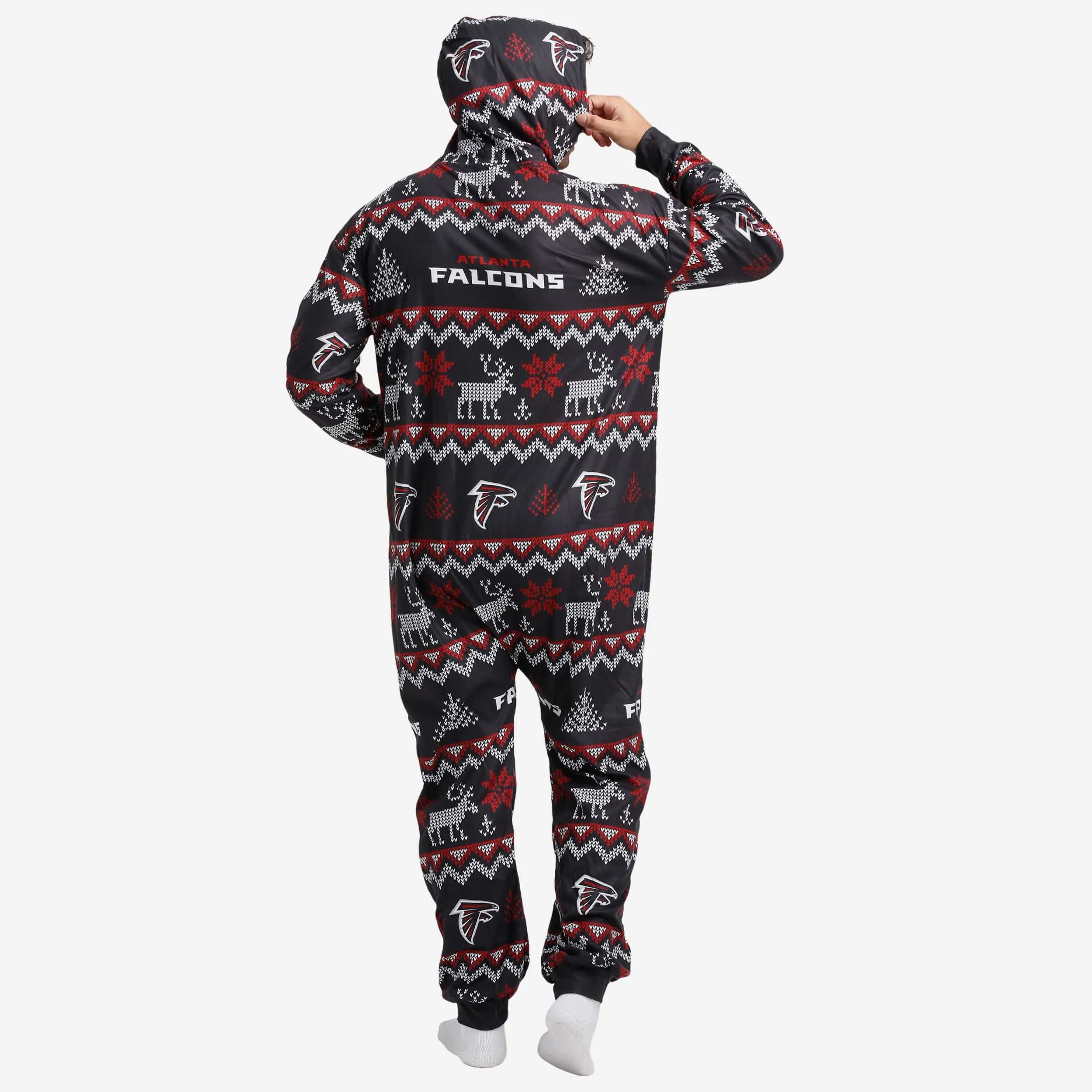 Atlanta Falcons Ugly Pattern One Piece Pajamas