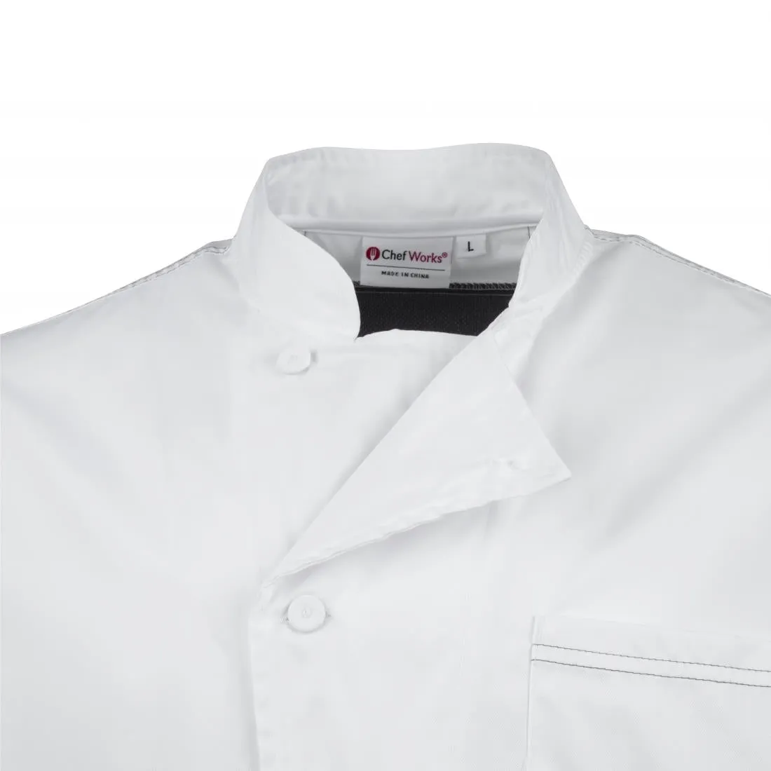 B205-M Chef Works Valais Signature Series Unisex Chefs Jacket White M