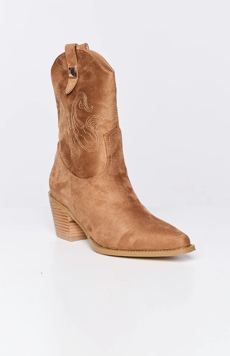 Billini Darla Tan Cowboy Boots