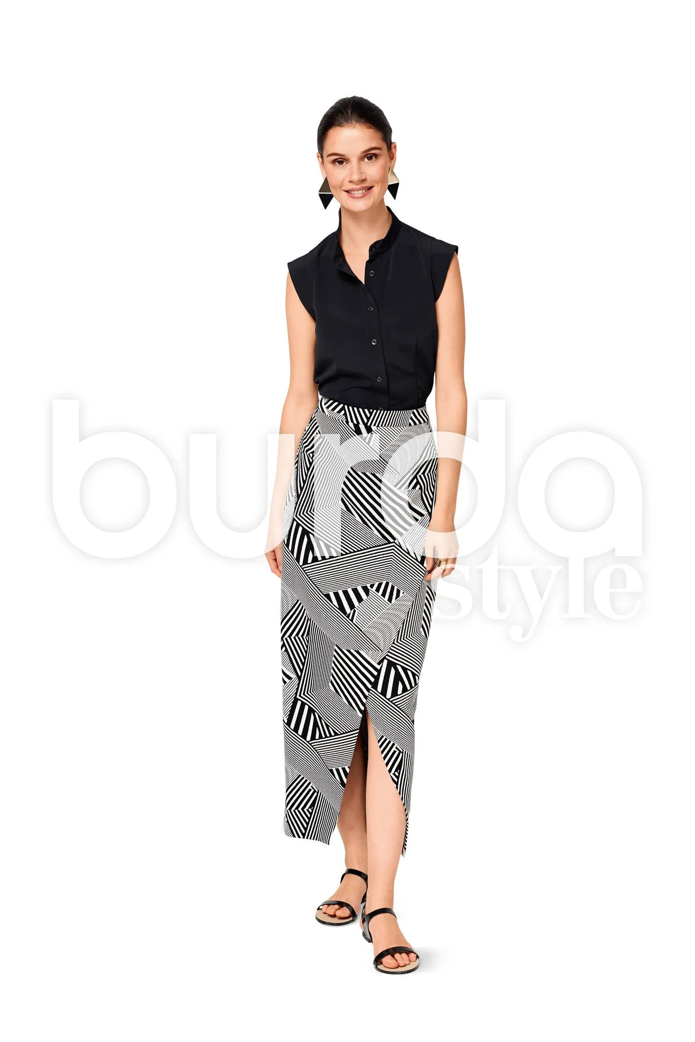 Burda Style Pattern BD6527 Misses’ Stand Collar Blouse