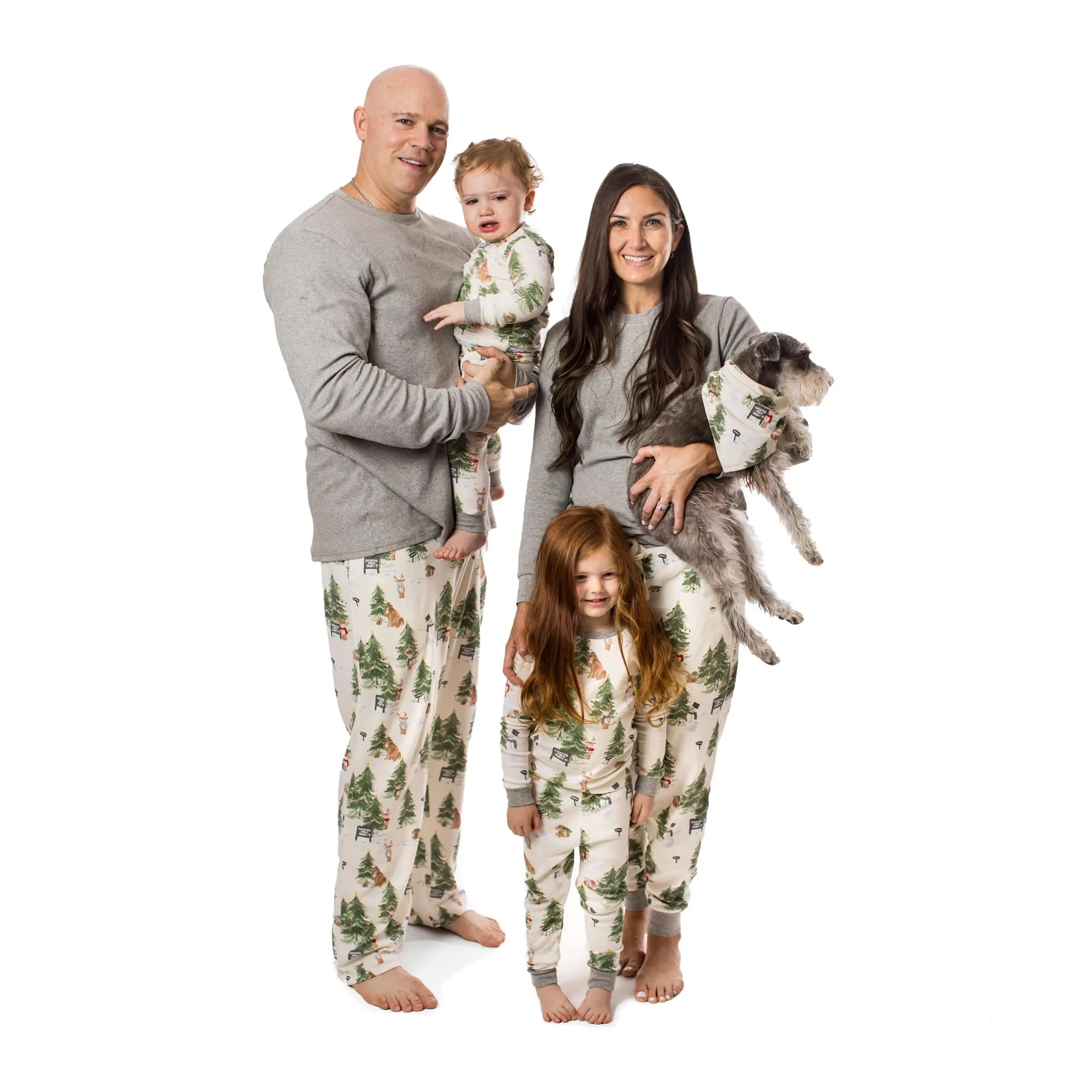 Burt's Bees Baby Unisex Baby 1-Piece Family Jammies Matching Holiday Organic Cotton Pajamas, Christmas Tree Farm 2024, 18 Months