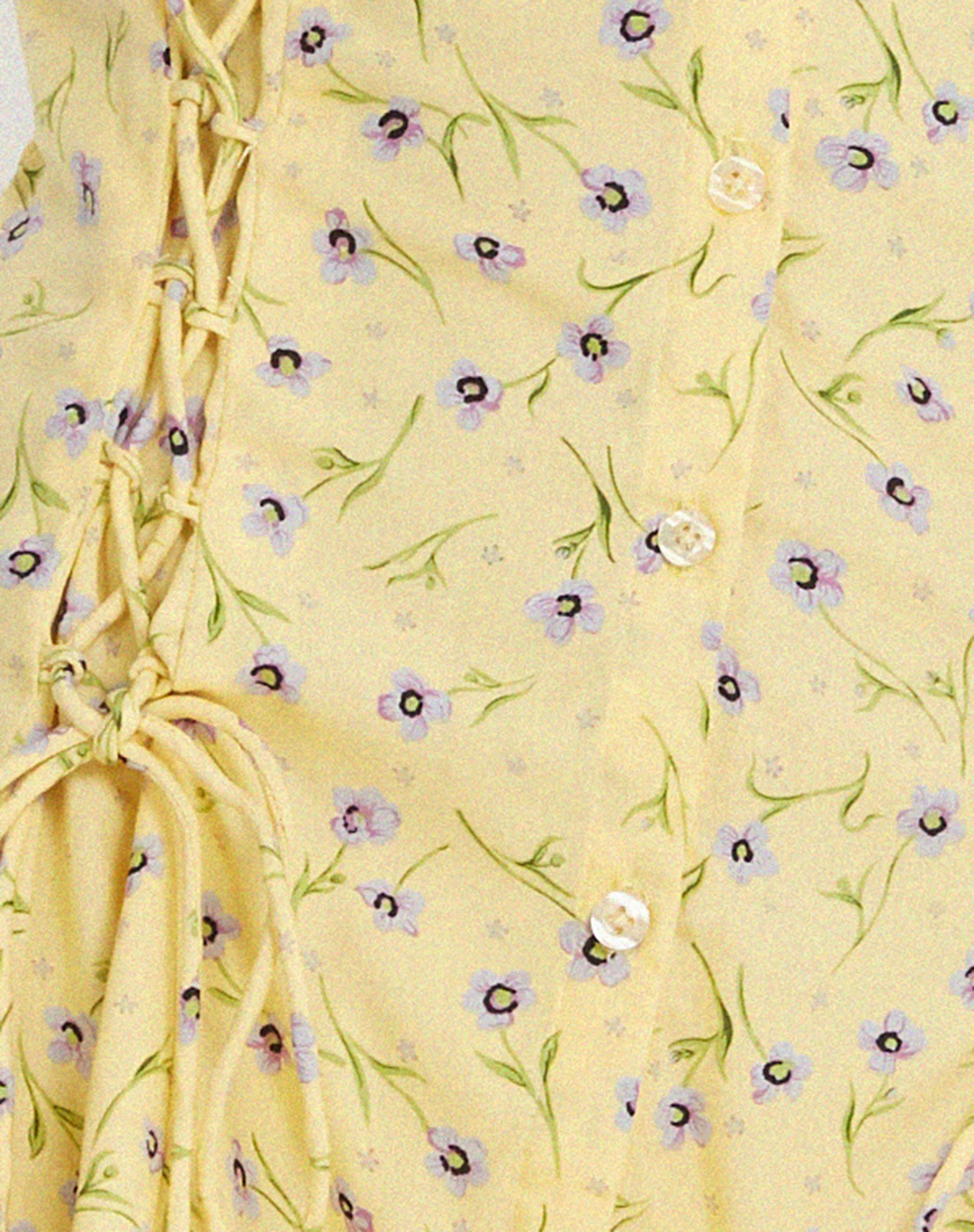 Calliope Mini Dress in Wild Flower Lemon Drop