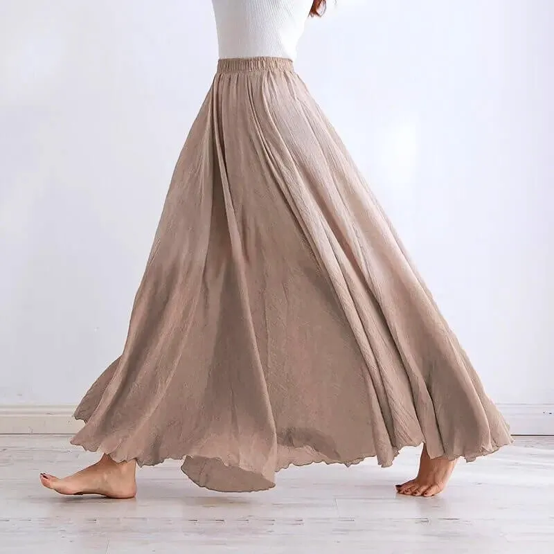 Caroline Linen Maxi Skirt