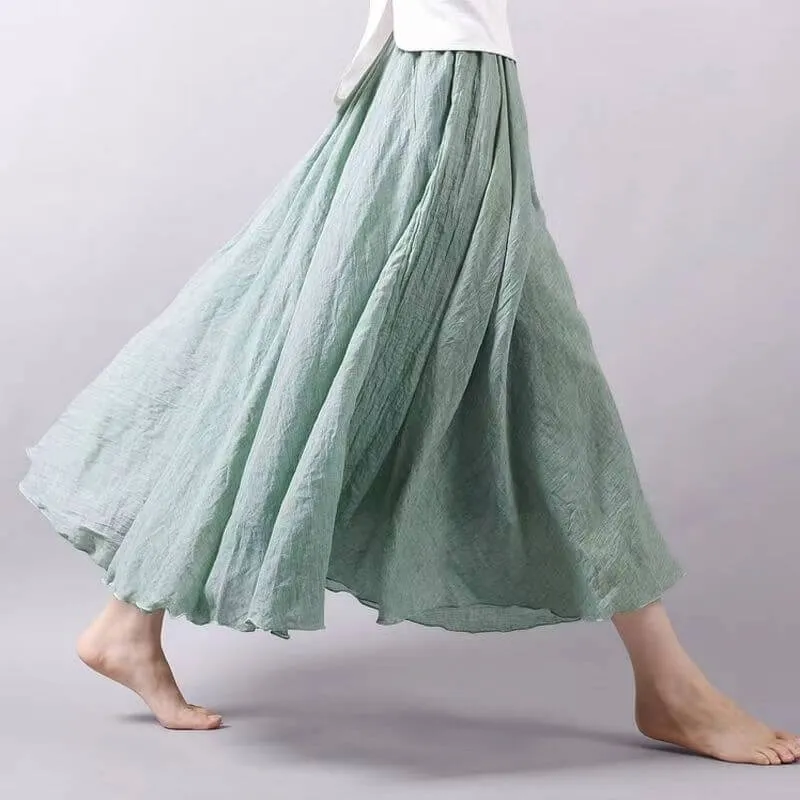 Caroline Linen Maxi Skirt