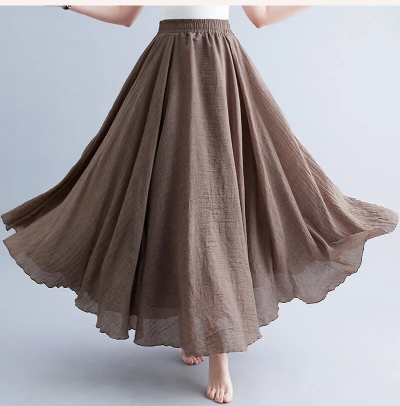 Caroline Linen Maxi Skirt