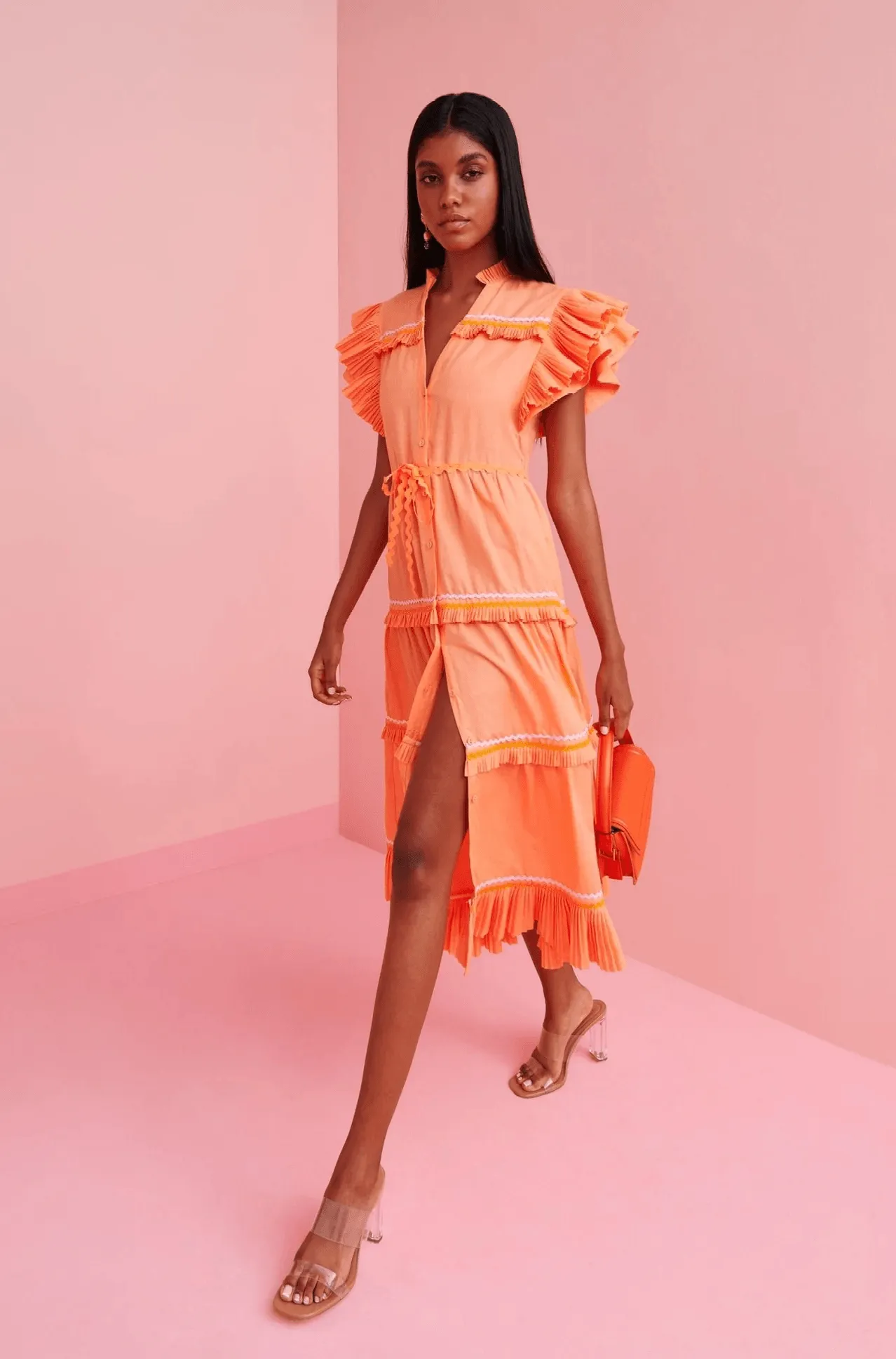 Celia B. Moonlit Dress Orange