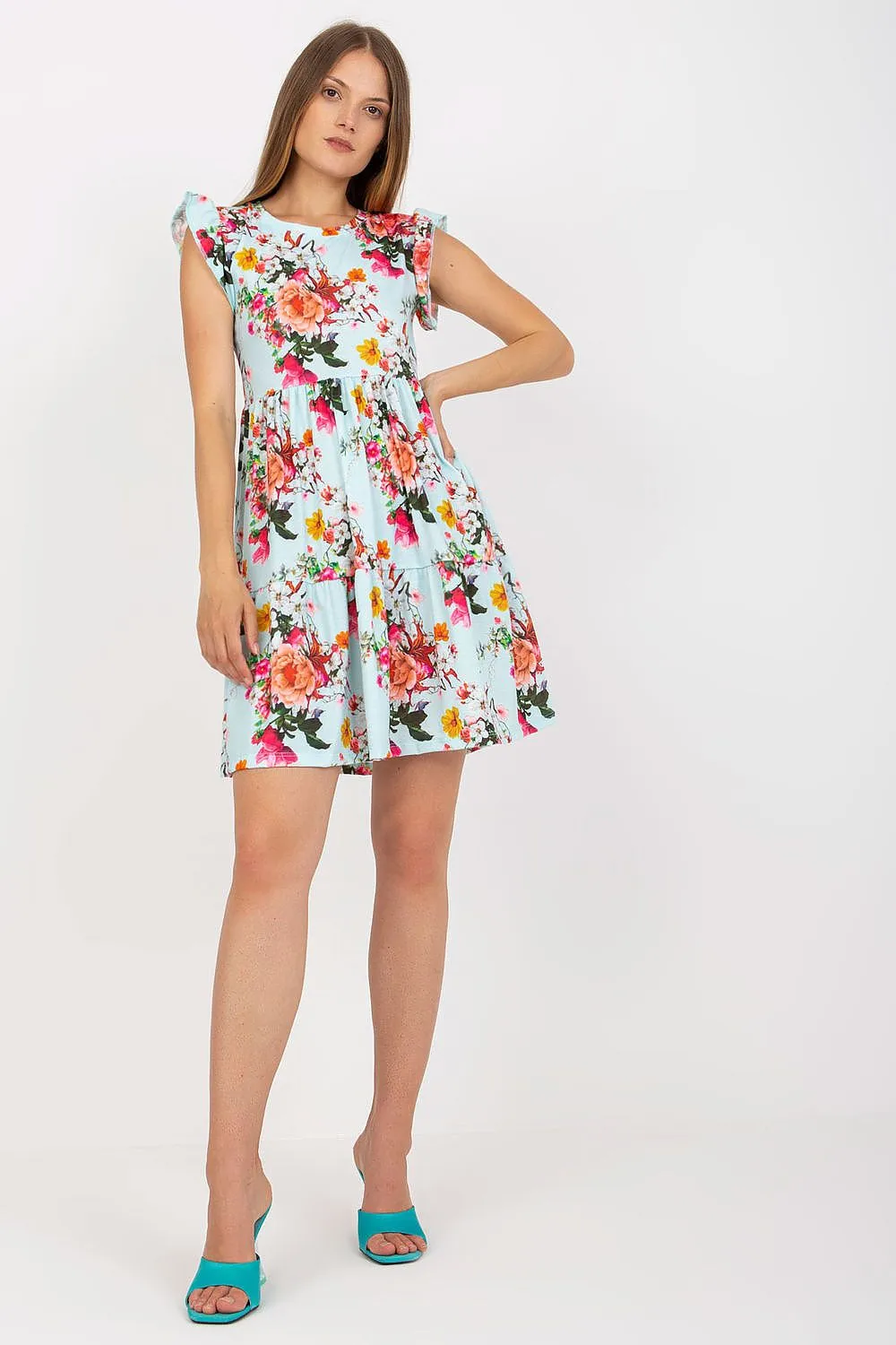 Charming Floral Frill Summer Dress