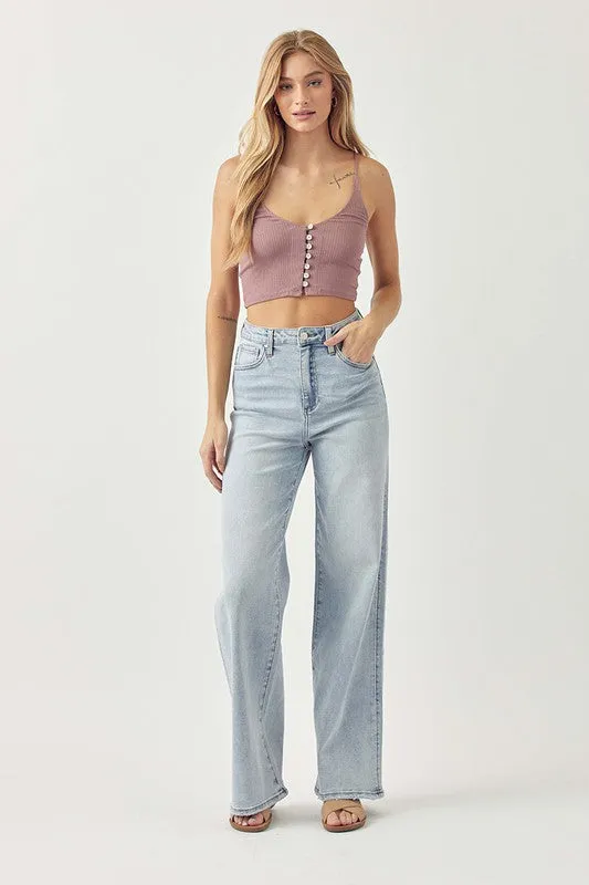 Classic Wide Flare Mom Jeans