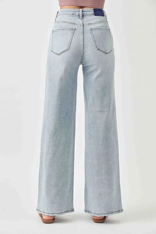 Classic Wide Flare Mom Jeans