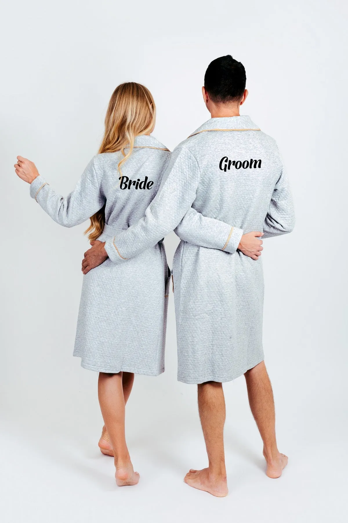 Custom Waffled Bathrobes with Collar