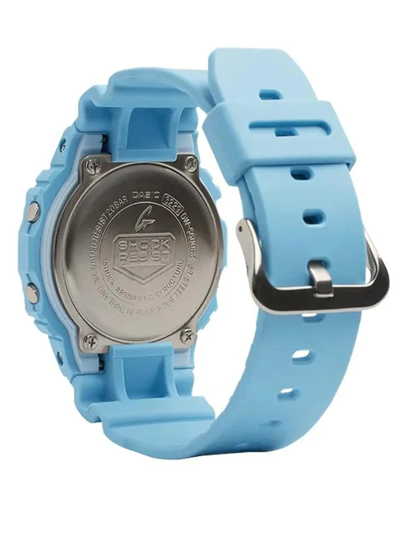 Digital Square Pastel Blue Watch