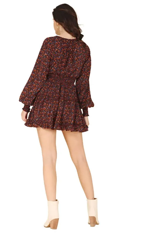 Ditsy floral mini dress