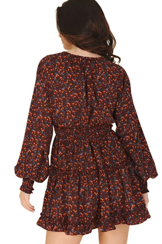 Ditsy floral mini dress