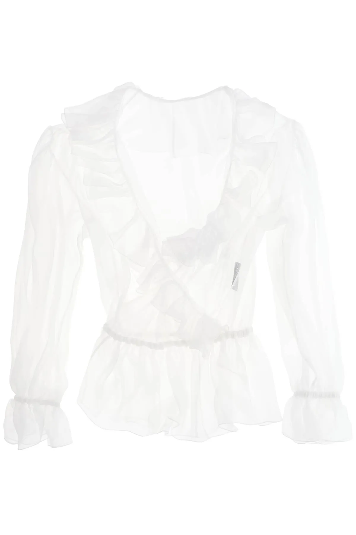 DOLCE & GABBANA silk chiffon blouse with ruffles.