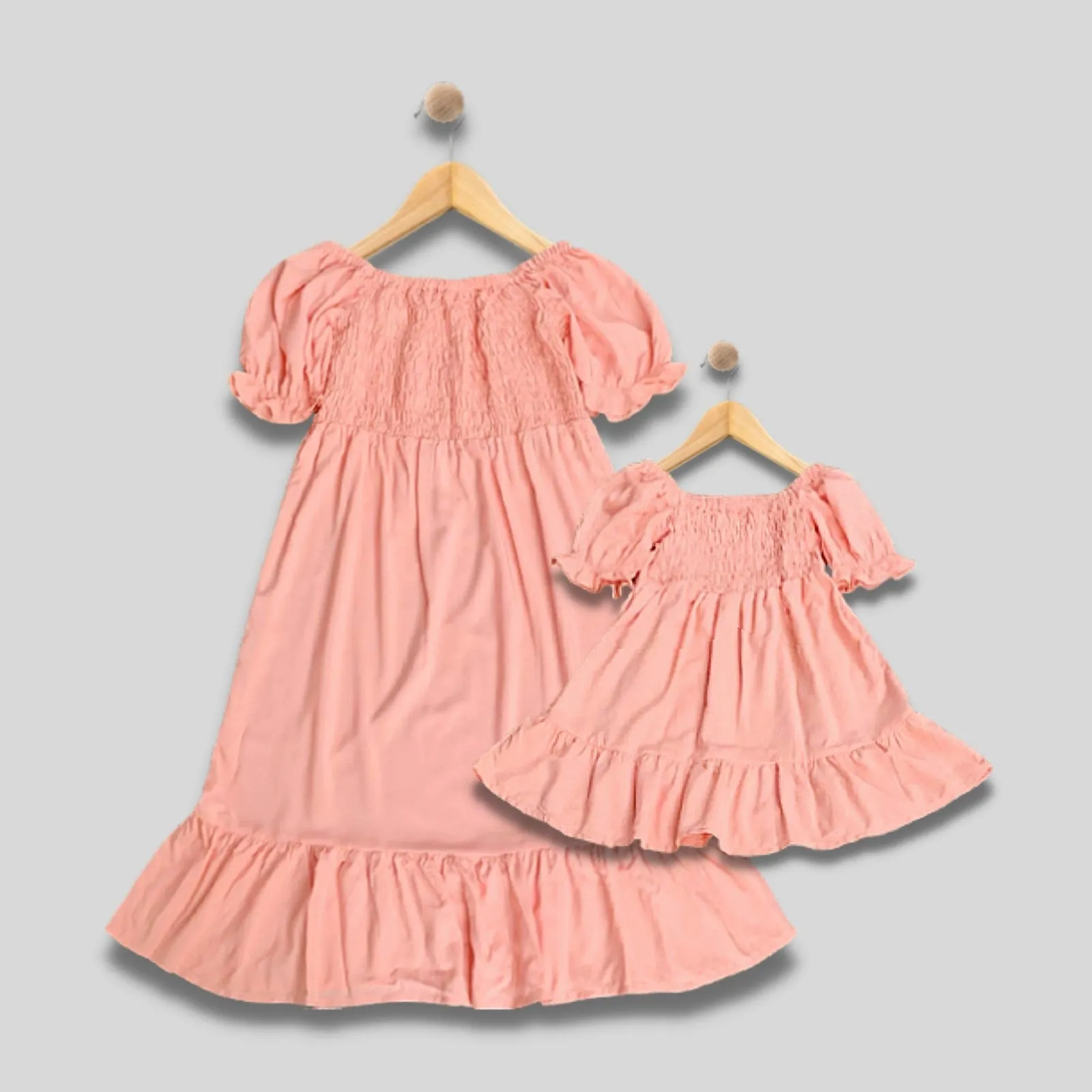 ELISHA: pastel peach dress