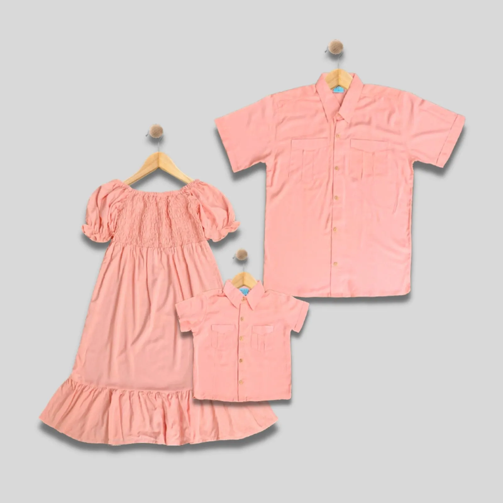 ELISHA: pastel peach dress