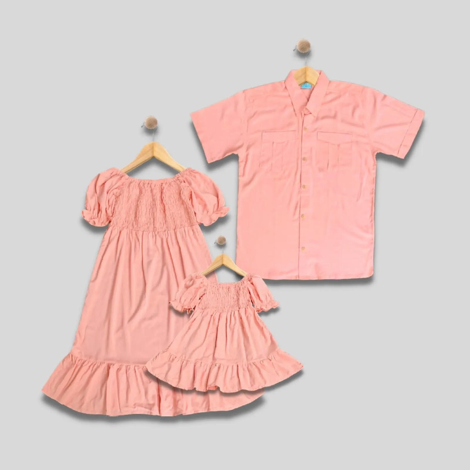 ELISHA: pastel peach dress