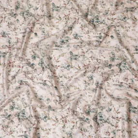 Ethereal Floral Whisper Cotton Lawn Fabric - Subtle Print, 110cm Wide, Shop Online-D18006