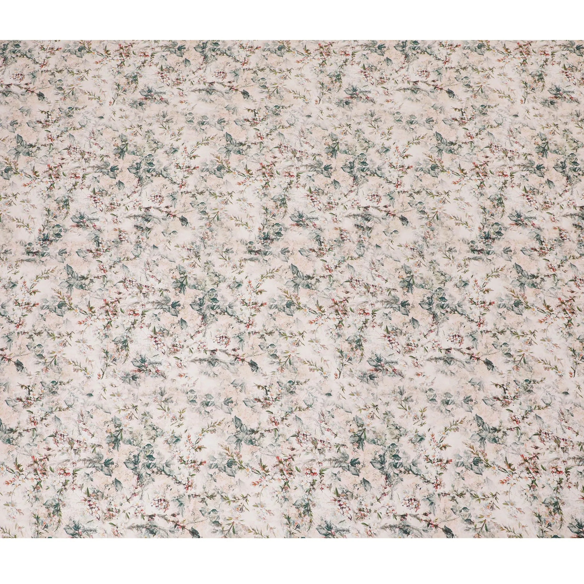 Ethereal Floral Whisper Cotton Lawn Fabric - Subtle Print, 110cm Wide, Shop Online-D18006