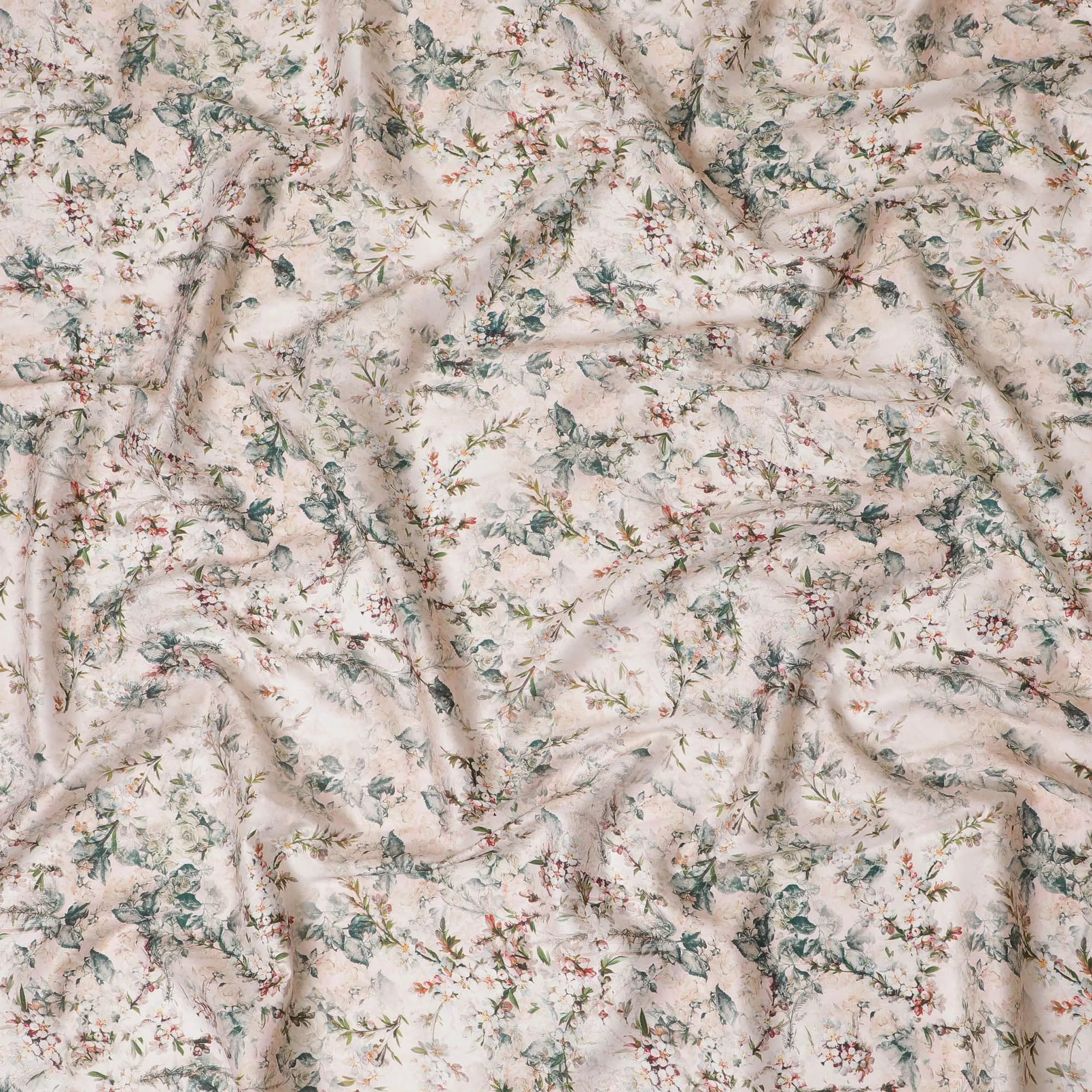 Ethereal Floral Whisper Cotton Lawn Fabric - Subtle Print, 110cm Wide, Shop Online-D18006