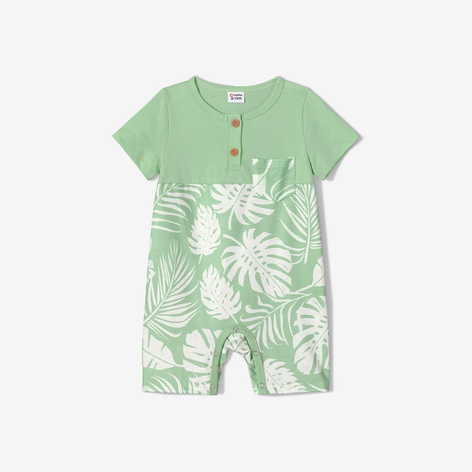 Family Matching Allover Plant Print Curved Hem Belted Dresses and Short-sleeve T-shirts Sets