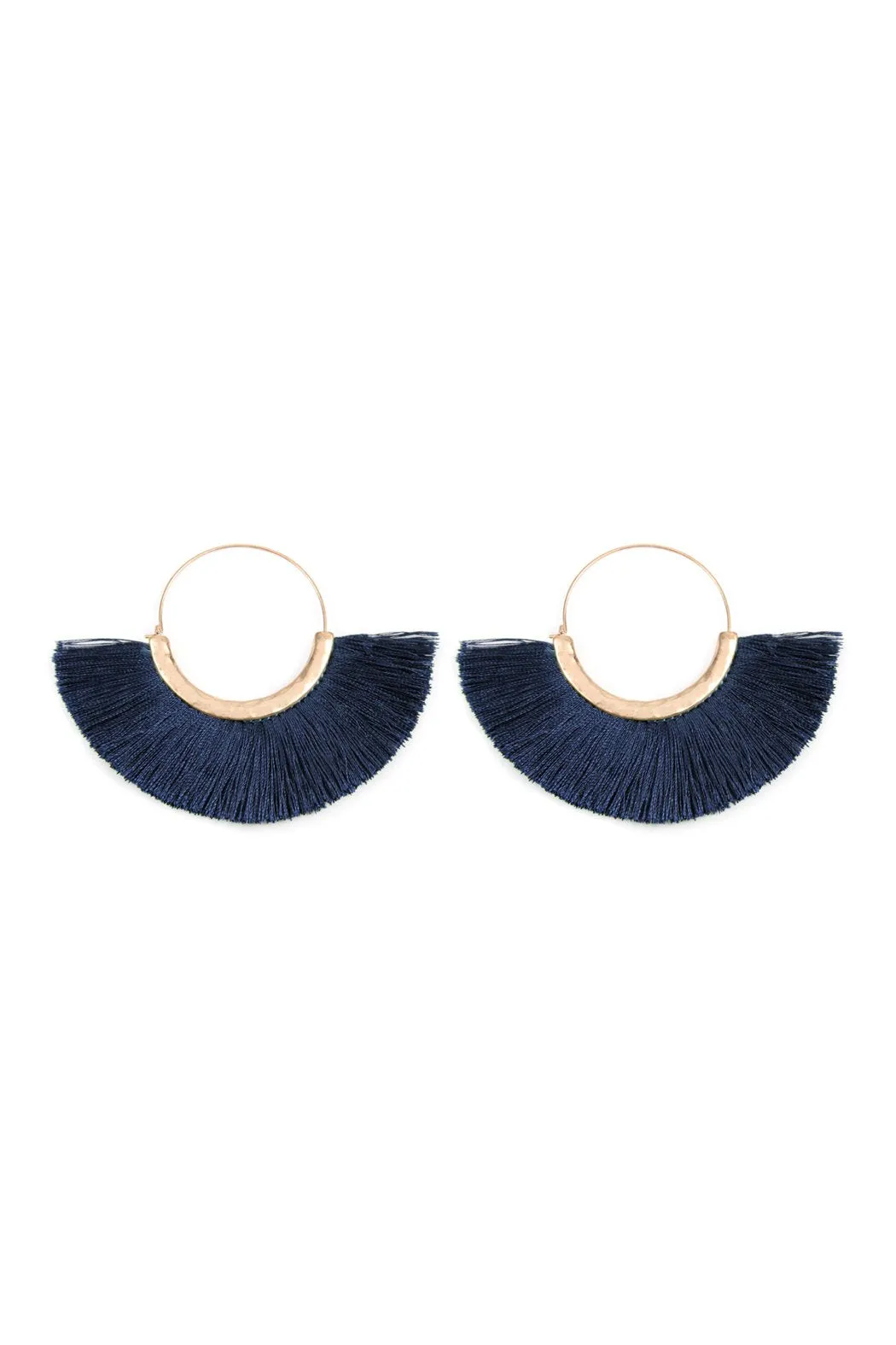 Fan Tassel Hoop Earring