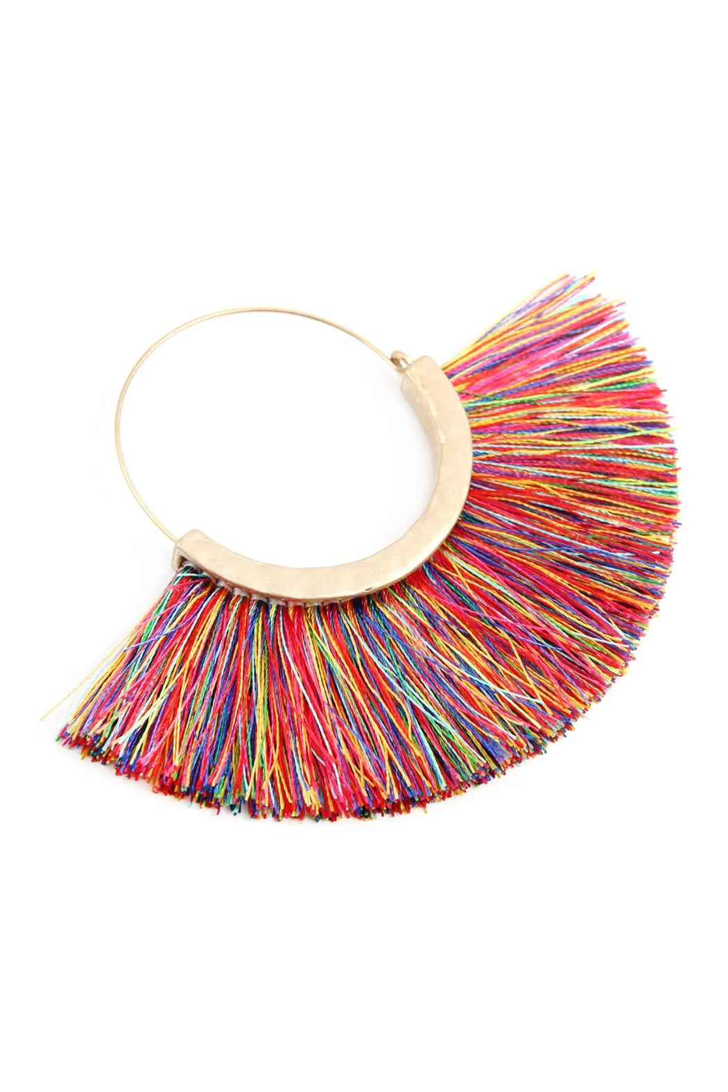 Fan Tassel Hoop Earring