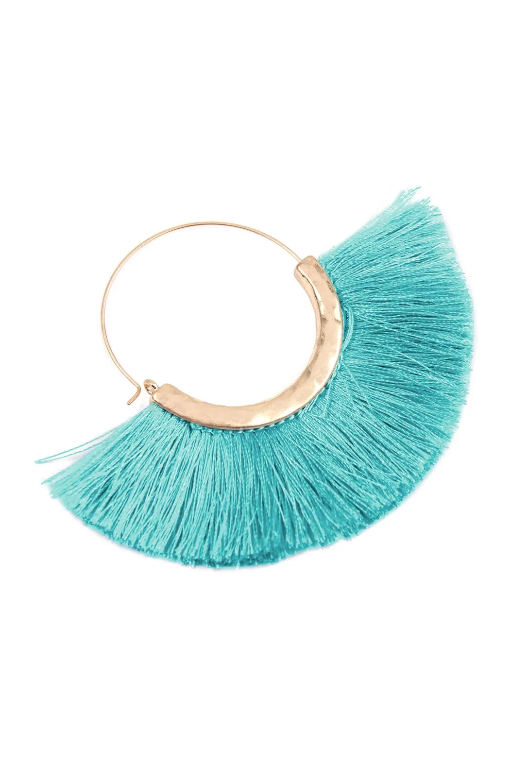 Fan Tassel Hoop Earring