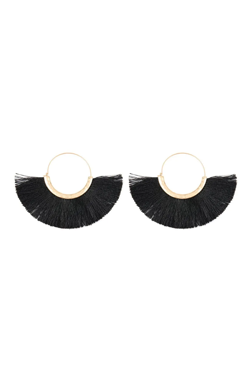 Fan Tassel Hoop Earring