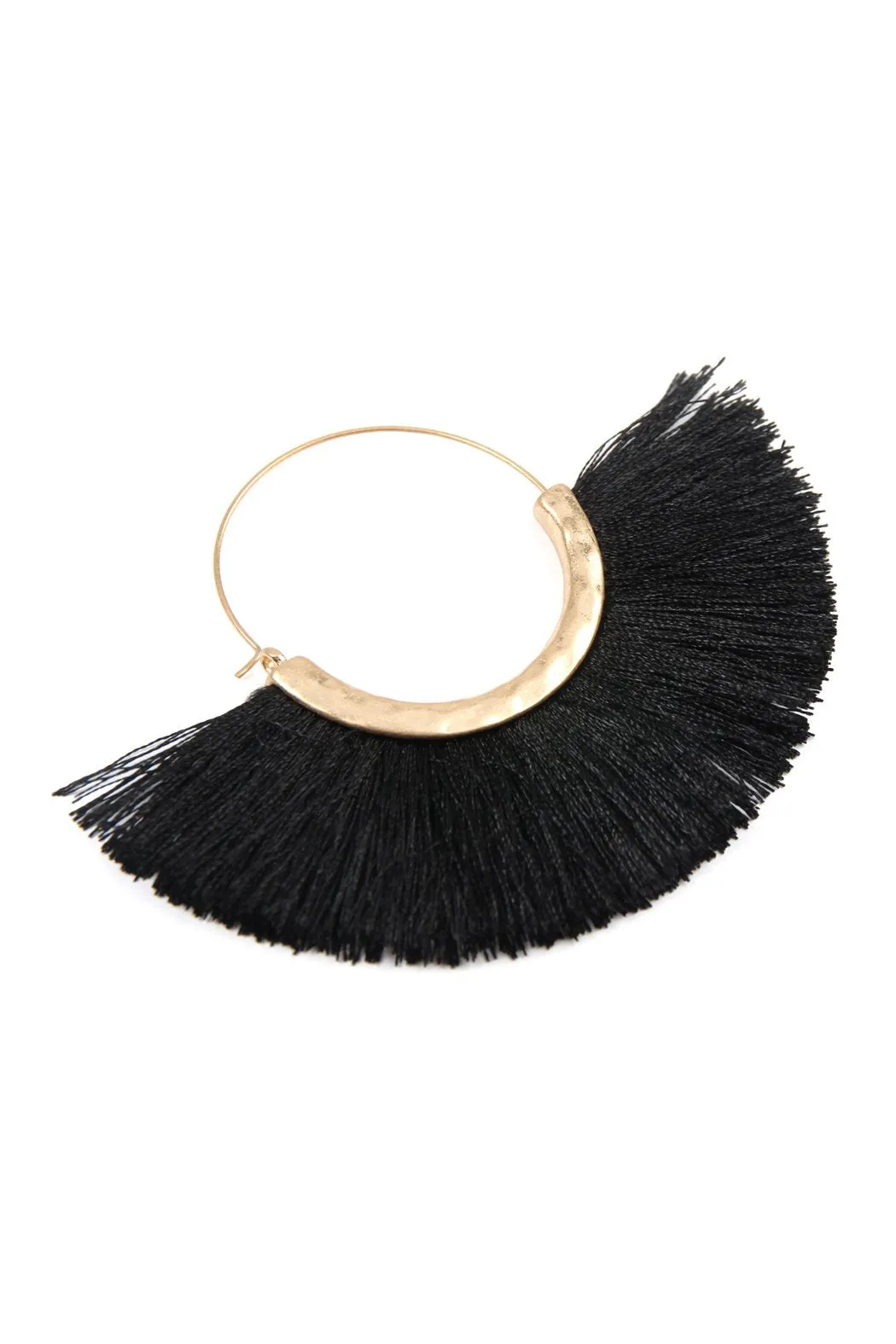 Fan Tassel Hoop Earring