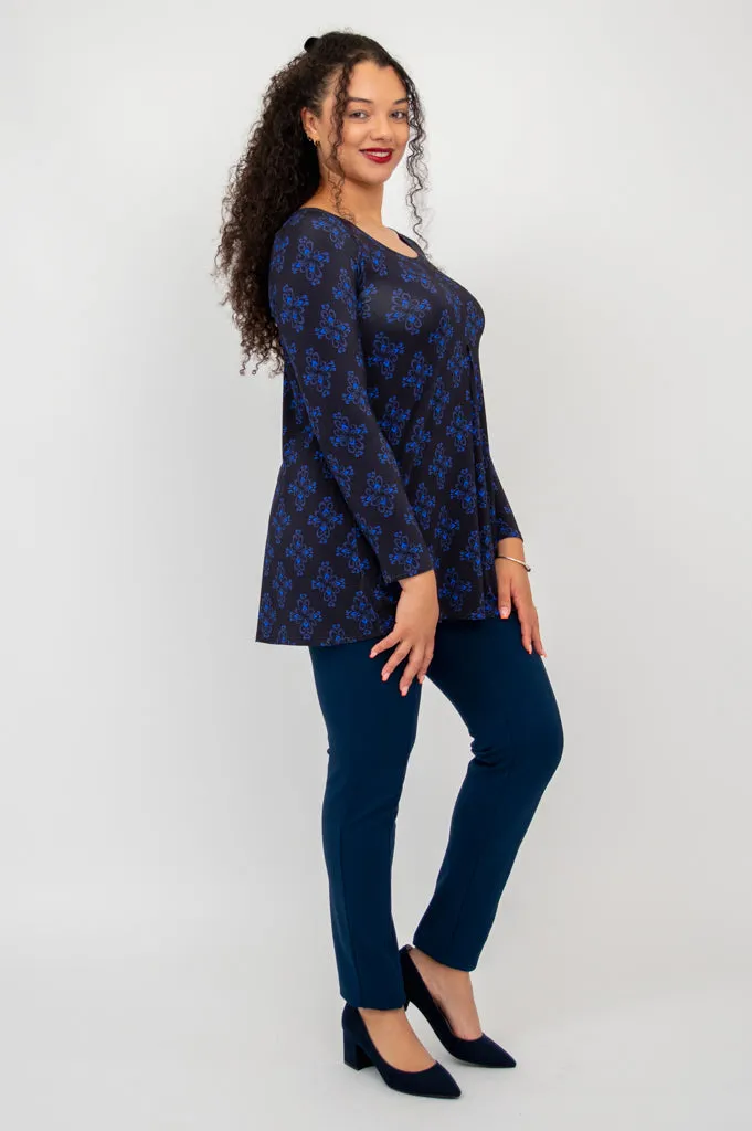 Franca Long Sleeve Top, Blue French, Bamboo - Final Sale