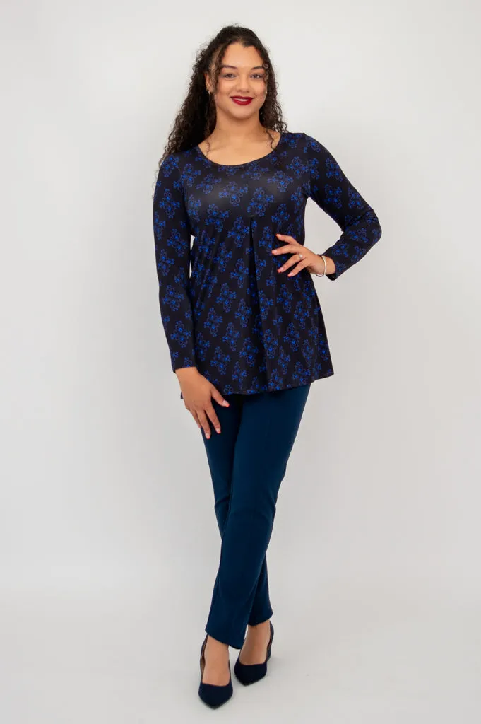 Franca Long Sleeve Top, Blue French, Bamboo - Final Sale