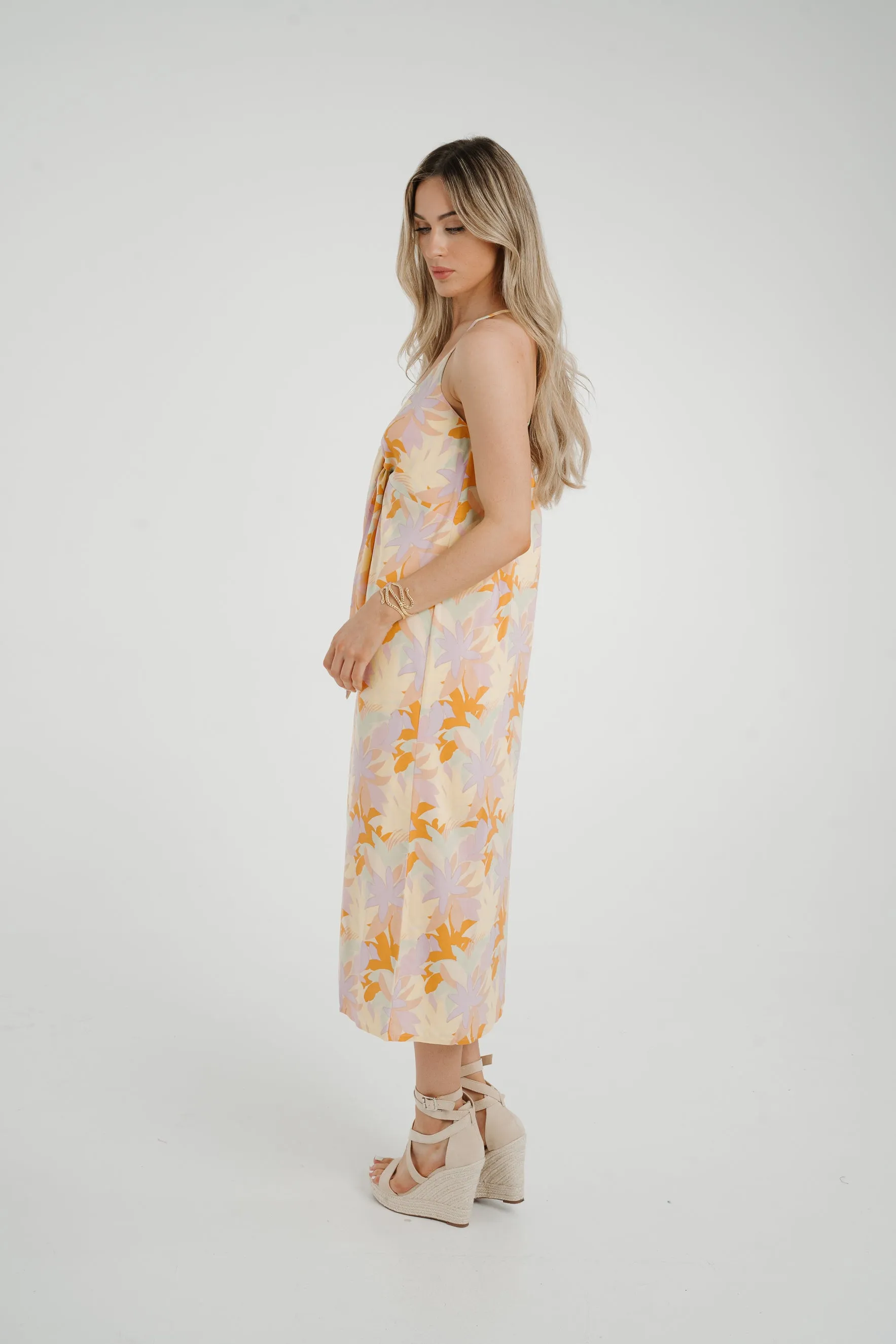 Frankie Tie Front Dress In Pastel Floral