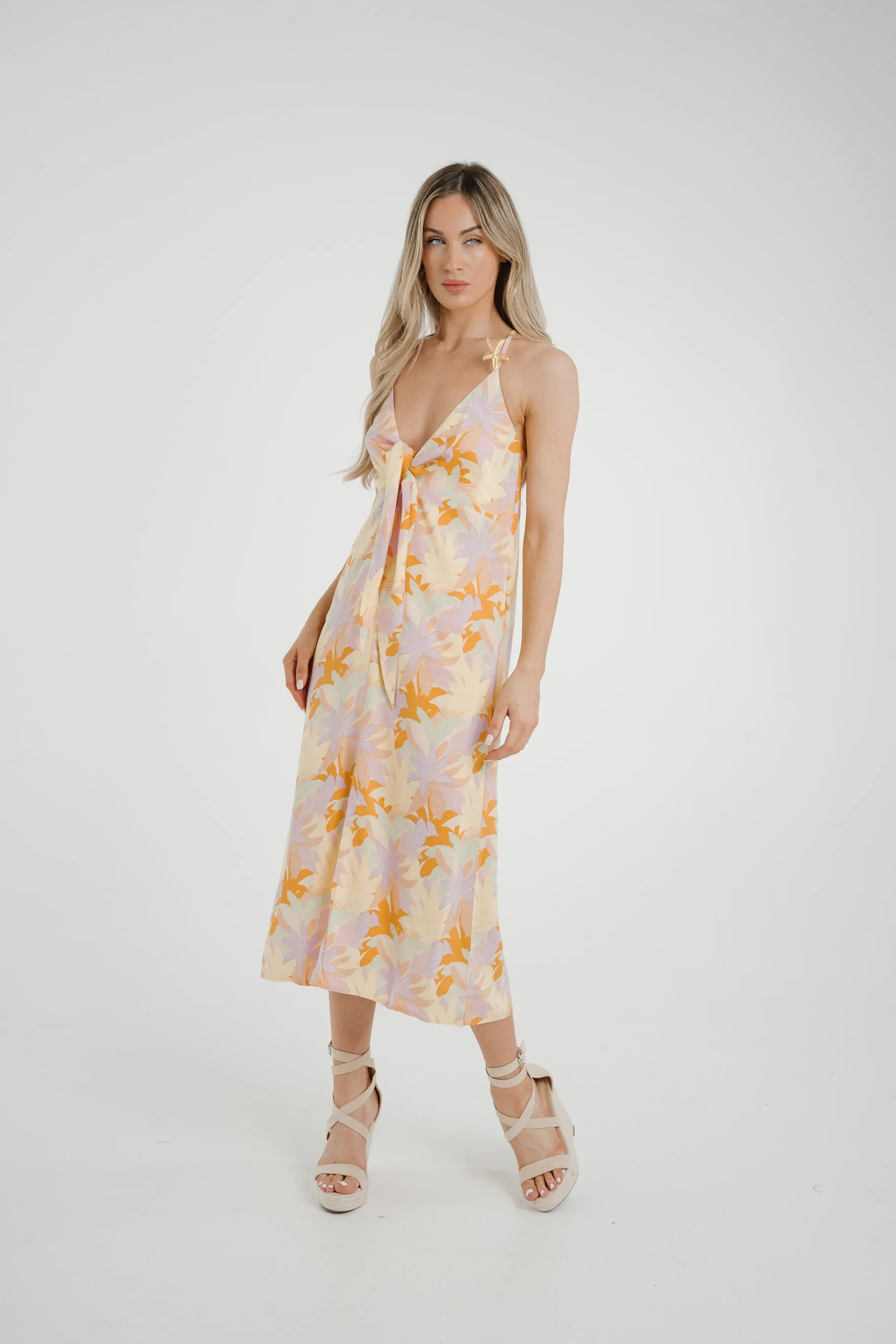 Frankie Tie Front Dress In Pastel Floral