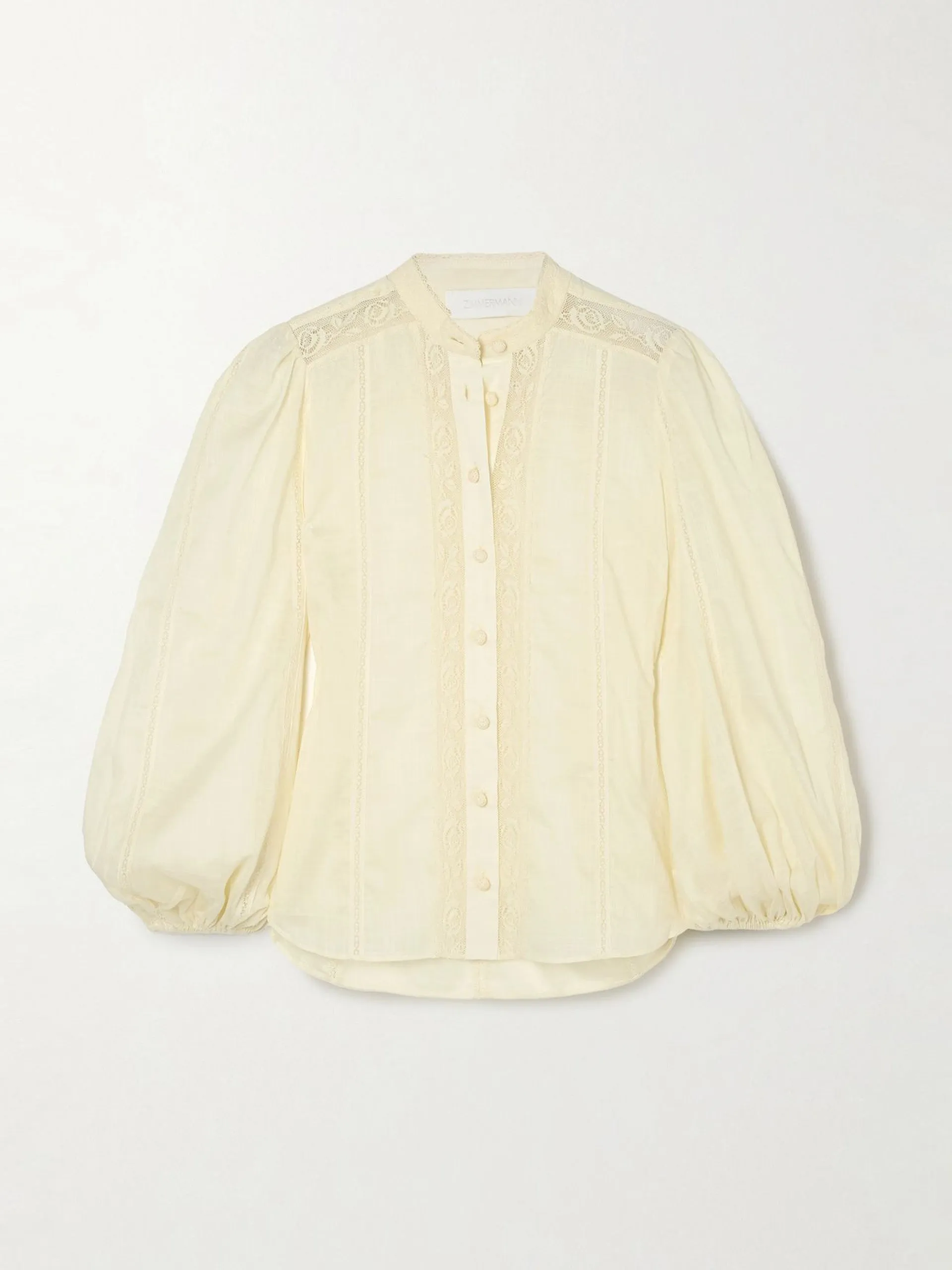 Halliday lace-trimmed cotton-voile shirt