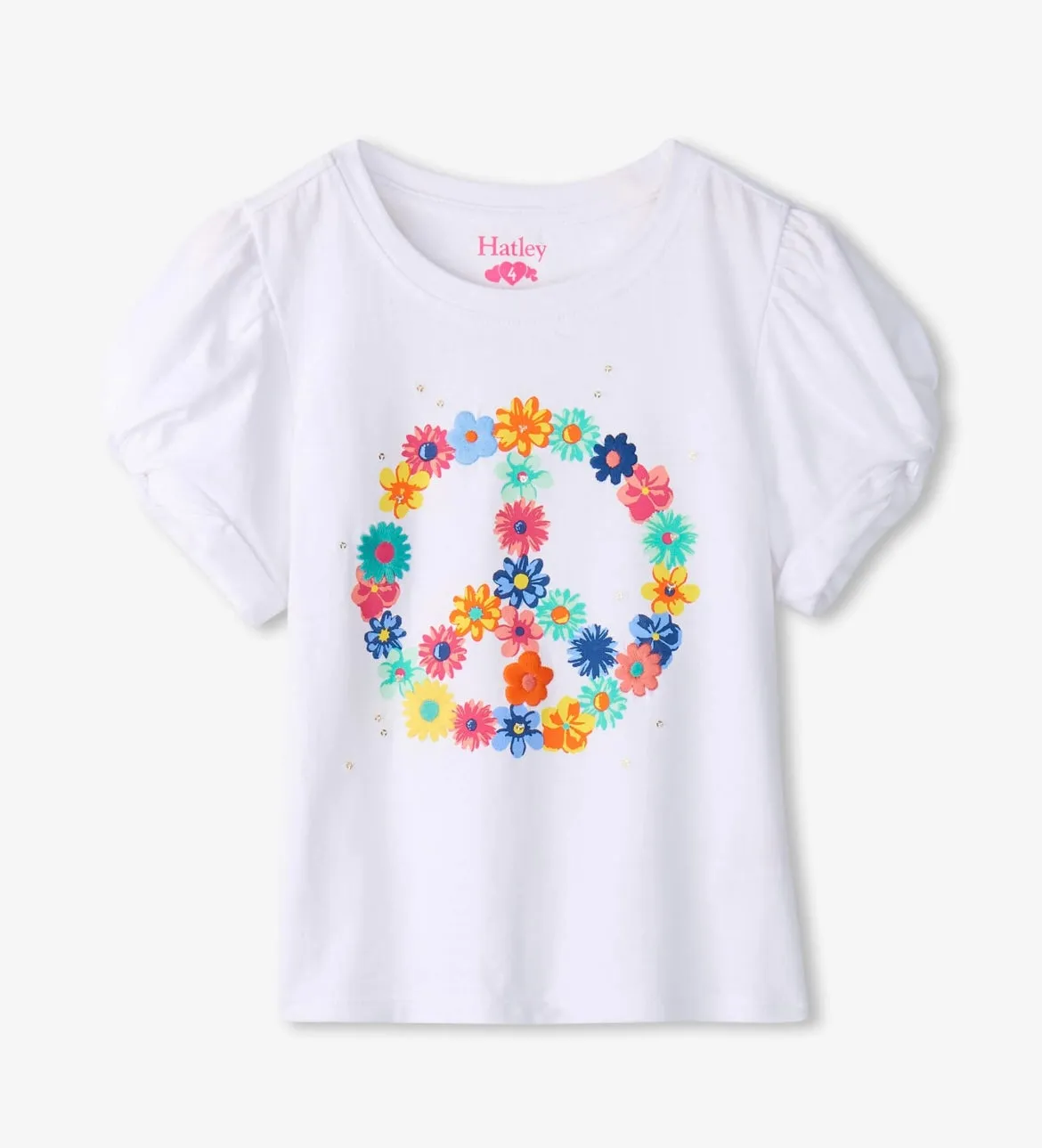 Hatley Girls Peace Flower Twisted T-Shirt