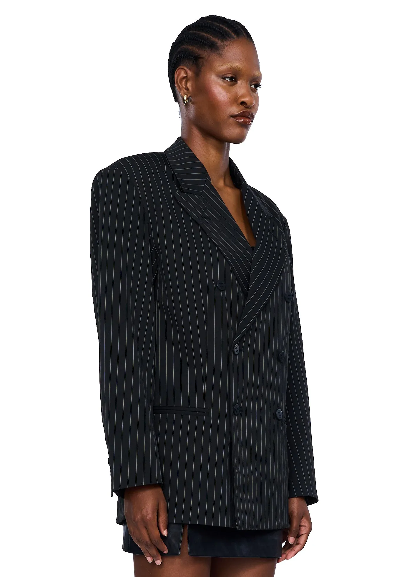 House of Sunny The Pinstripe Unisex Double-breasted Blazer