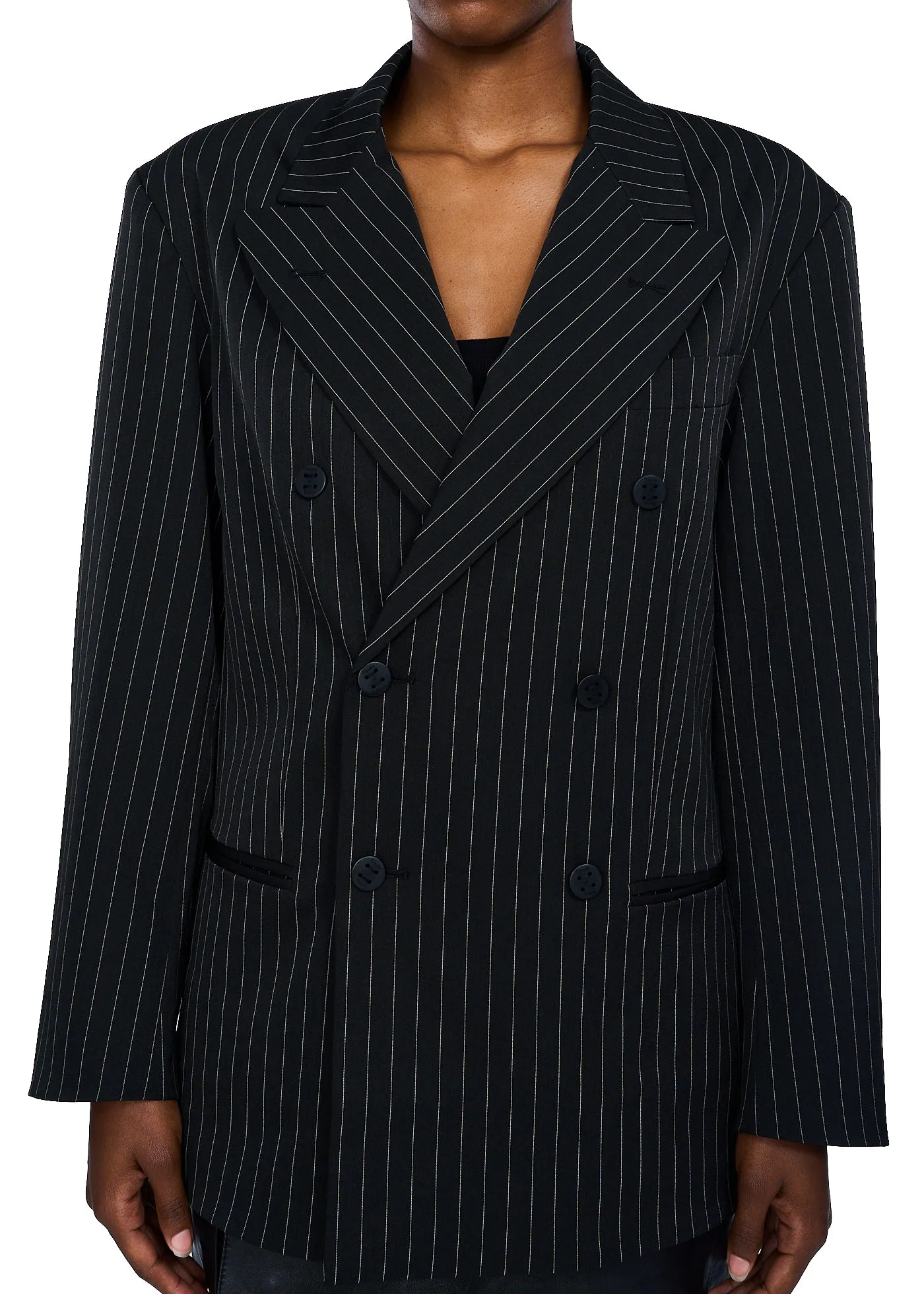 House of Sunny The Pinstripe Unisex Double-breasted Blazer