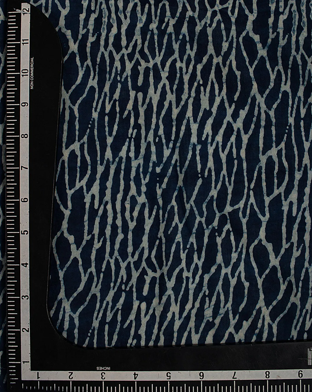 Indigo Hand Block Voile Cotton Fabric