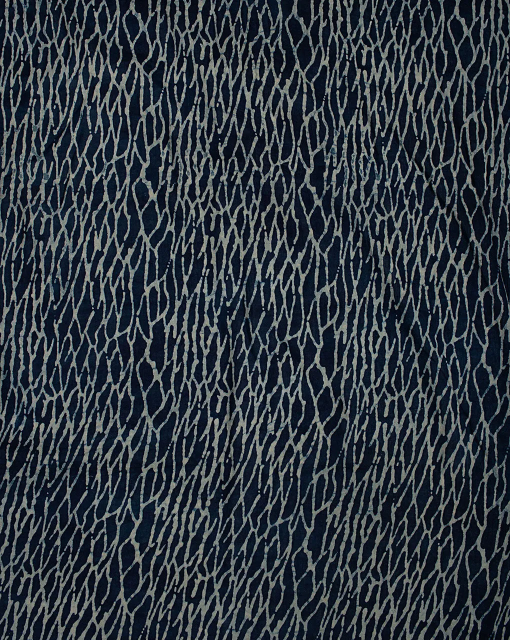 Indigo Hand Block Voile Cotton Fabric