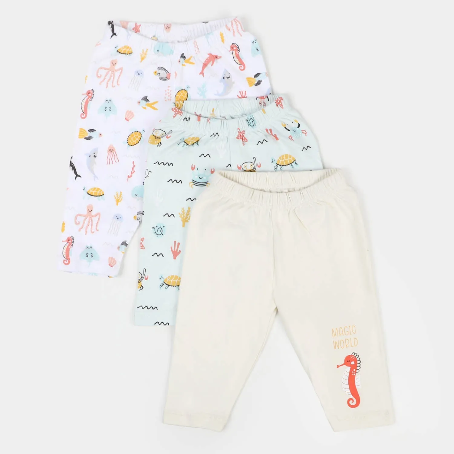 Infant Boys Cotton Pajama 3 Pcs Set Marine | Multi