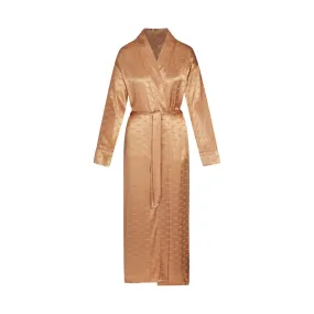 JACQUARD LONG ROBE | OCHRE