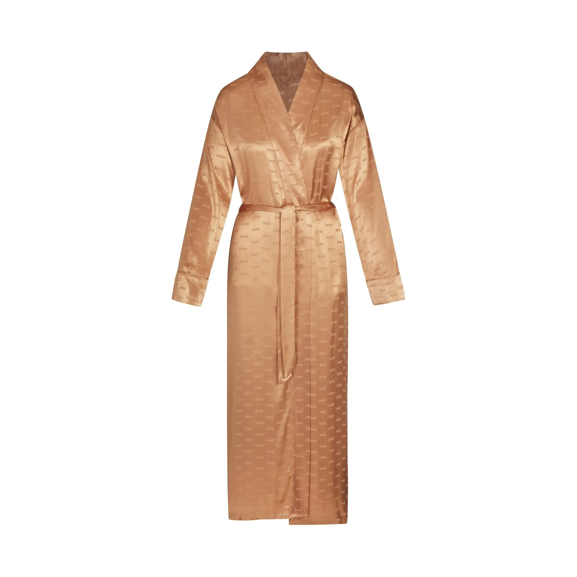 JACQUARD LONG ROBE | OCHRE