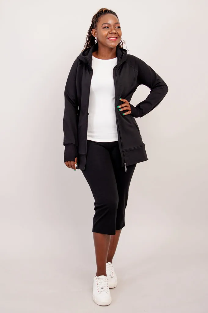 Kendra Jacket, Black, Cotton