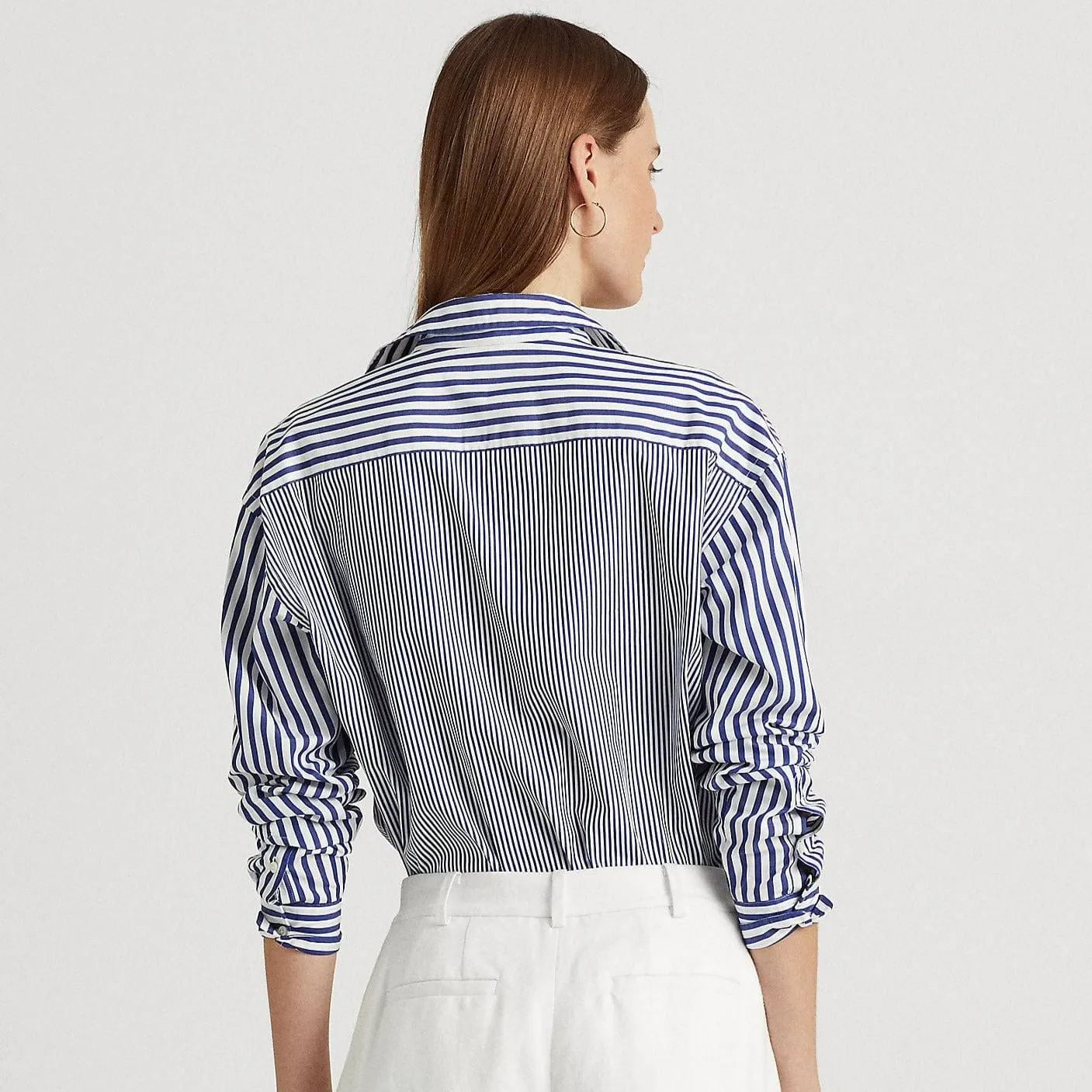 Lauren Ralph Lauren Striped Cotton Broadcloth Shirt