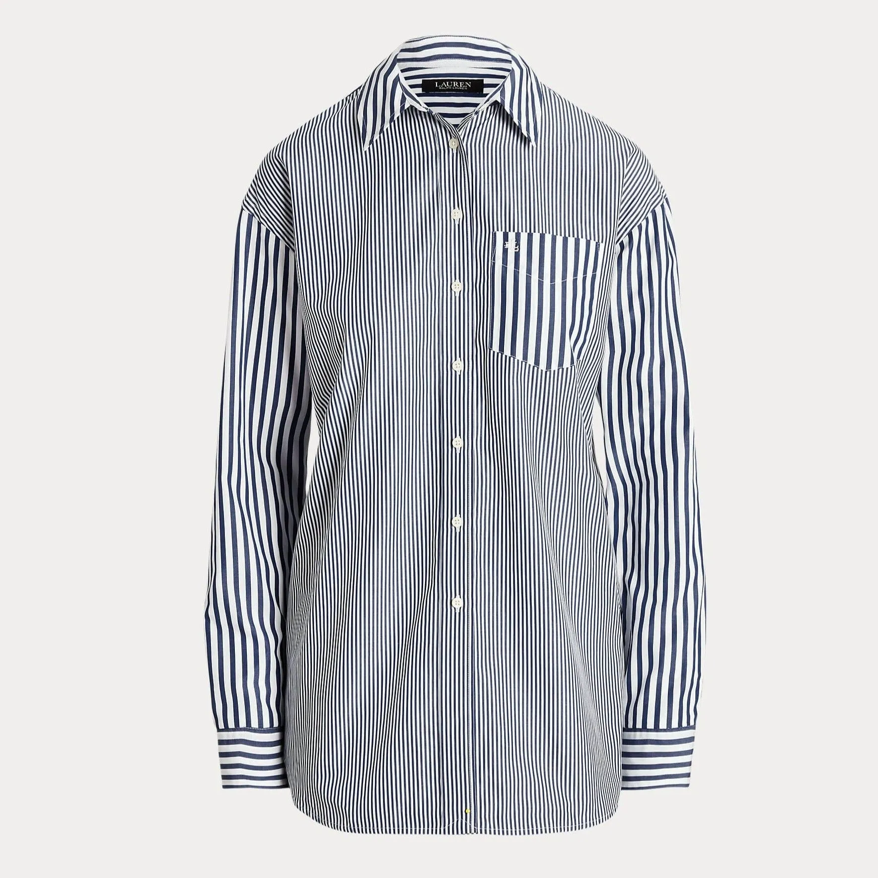 Lauren Ralph Lauren Striped Cotton Broadcloth Shirt